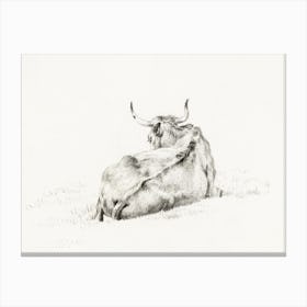 Lying Cow (1815), Jean Bernard Canvas Print