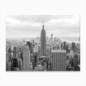Black And White New York City Skyline Canvas Print