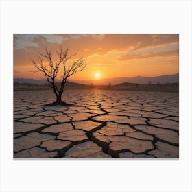 Lone Tree In The Desert Toile