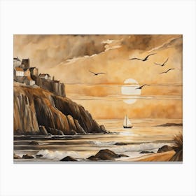 European Coastal Painting (121) Canvas Print