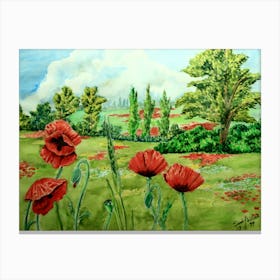 poppyfield in Suffolk Canvas Print