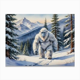 Frostbitten Secrets Sasquatch Canvas Print