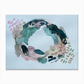 Watercolor Wreath Canvas Print