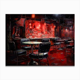 Bar In The Dark Canvas Print
