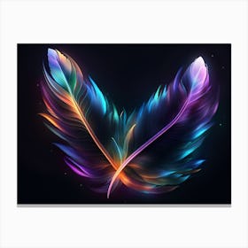 Colorful Feathers 5 Canvas Print