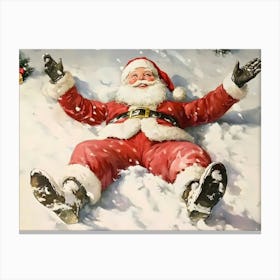 Santa Claus In The Snow 1 Canvas Print