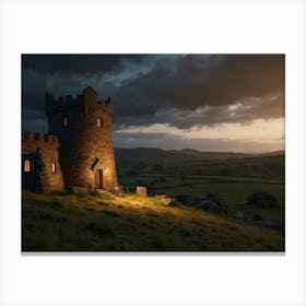 Castle At Dusk 1 Canvas Print