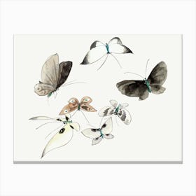 Hokusai Butterflies 2 Canvas Print