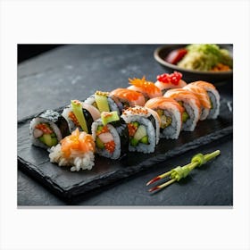 Sushi On A Plate Canvas Print