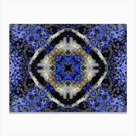 Blue Flower Pattern Canvas Print