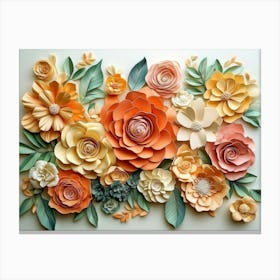 3d Floral Craft 7 Canvas Print