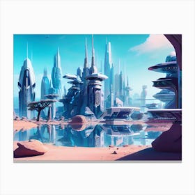 Futuristic City 41 Canvas Print