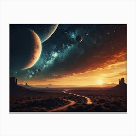 Planets In Space 14 Canvas Print