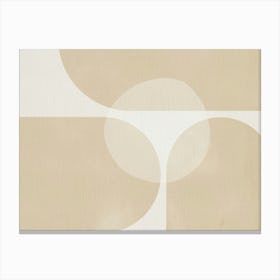 Beige abstract shapes Canvas Print