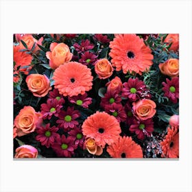 Orange Flower Arrangement Canvas Print