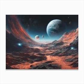 Space Landscape Canvas Print