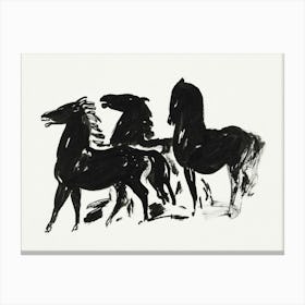 Three Horses 1 Canvas Print