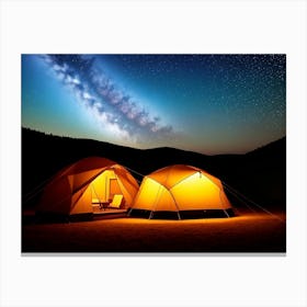 Camping Under The Stars Canvas Print