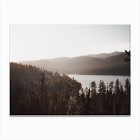 Morning Lake Scenery Canvas Print