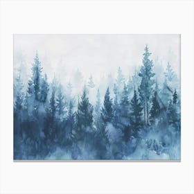 Watercolor Of A Forest 2 Canvas Print