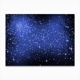 Blue Shining Star Background Canvas Print