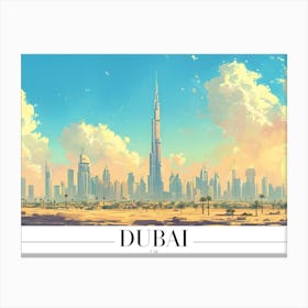 Dubai City Skyline Canvas Print