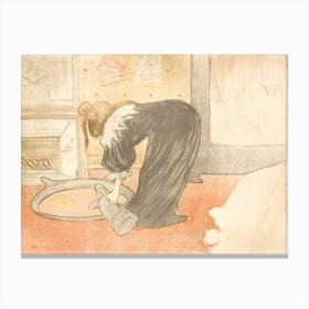 Femme Au Tub, Henri de Toulouse-Lautrec Canvas Print