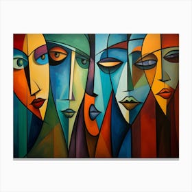 Men And Women With Different Shapes Of Faces 1 Canvas Print