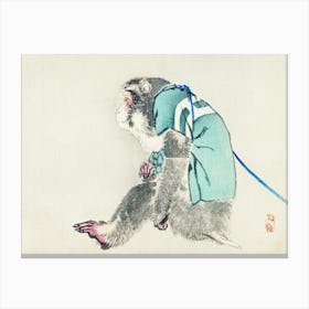 Monkey In Kimono Canvas Print