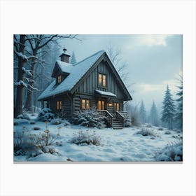 Cabin In The Woods Canvas Print