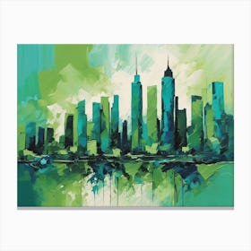 Abstract City Skyline 4 Canvas Print