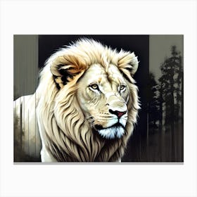 Lion Painting 100 Canvas Print