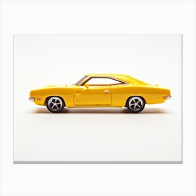 Toy Car 69 Dodge Charger Yellow Canvas Print