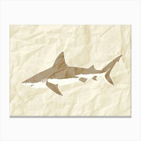 Bamboo Shark Silhouette 2 Canvas Print