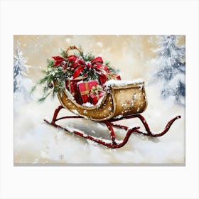 Christmas Sleigh 2 Canvas Print