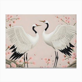 Japanese Crane Birds Canvas Print