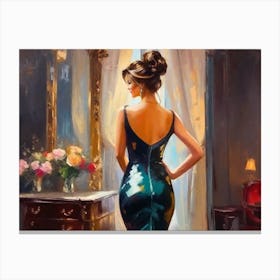 Woman in Front of the Mirror Canvas Print