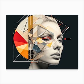 Abstract Illustration Of A Woman And The Cosmos 49 Canvas Print