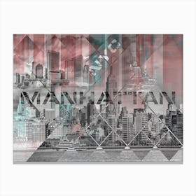 Modern Art Manhattan Collage Canvas Print