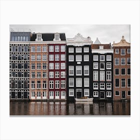 Canal living: Idyllic Amsterdam Canal Houses| The Netherlands Canvas Print