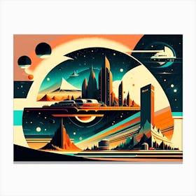 Futuristic City 48 Canvas Print