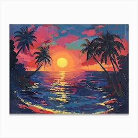Sunset At The Beach 11 Canvas Print