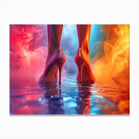 High Heels In The Rain Canvas Print