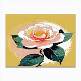 Blooming Camellia Canvas Print