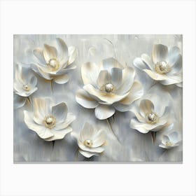 White Flowers 26 Canvas Print