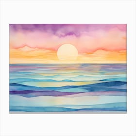 Warm Ocean Sunset Breeze Canvas Print