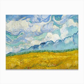 Van Gogh - Wheat Field With Clouds Canvas Print