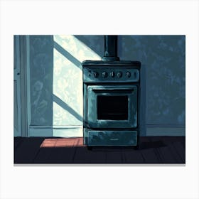 Stove In A Room Canvas Print