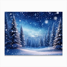 Banner Featuring A Majestic Winter Landscape Blanketed By Pristine Snow Where Magic Snowflakes Gen (2) Canvas Print