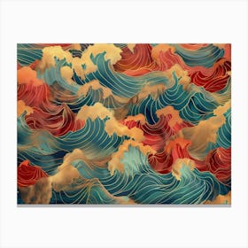 Asian Waves Canvas Print